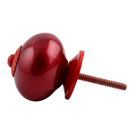 Neon Cherry Red Fitting Round Ceramic Knob